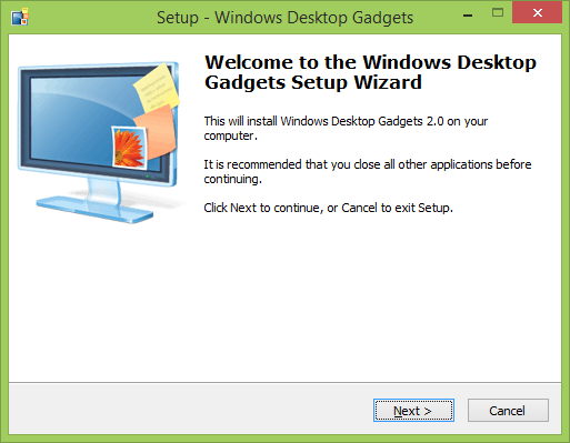 Desktop gadgets and sidebar for Windows 8 , Windows 8.1